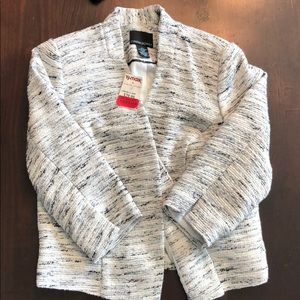 NWT Women’s black gray, cream lined dress jacket